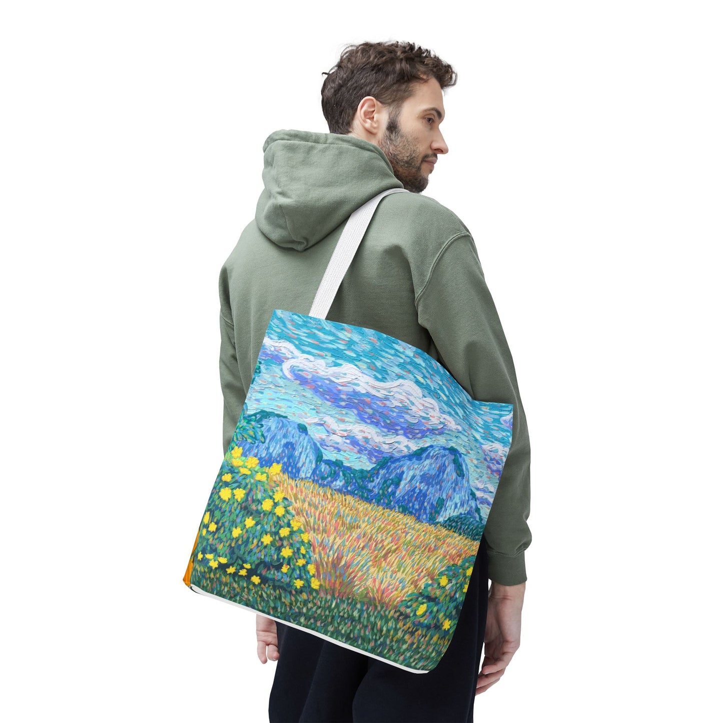 Nature-Inspired Tote Bag – Floral Canvas Shopper, Eco-Friendly Carryall, Unique Gift for Art Lovers, Birthdays & Mother’s Day