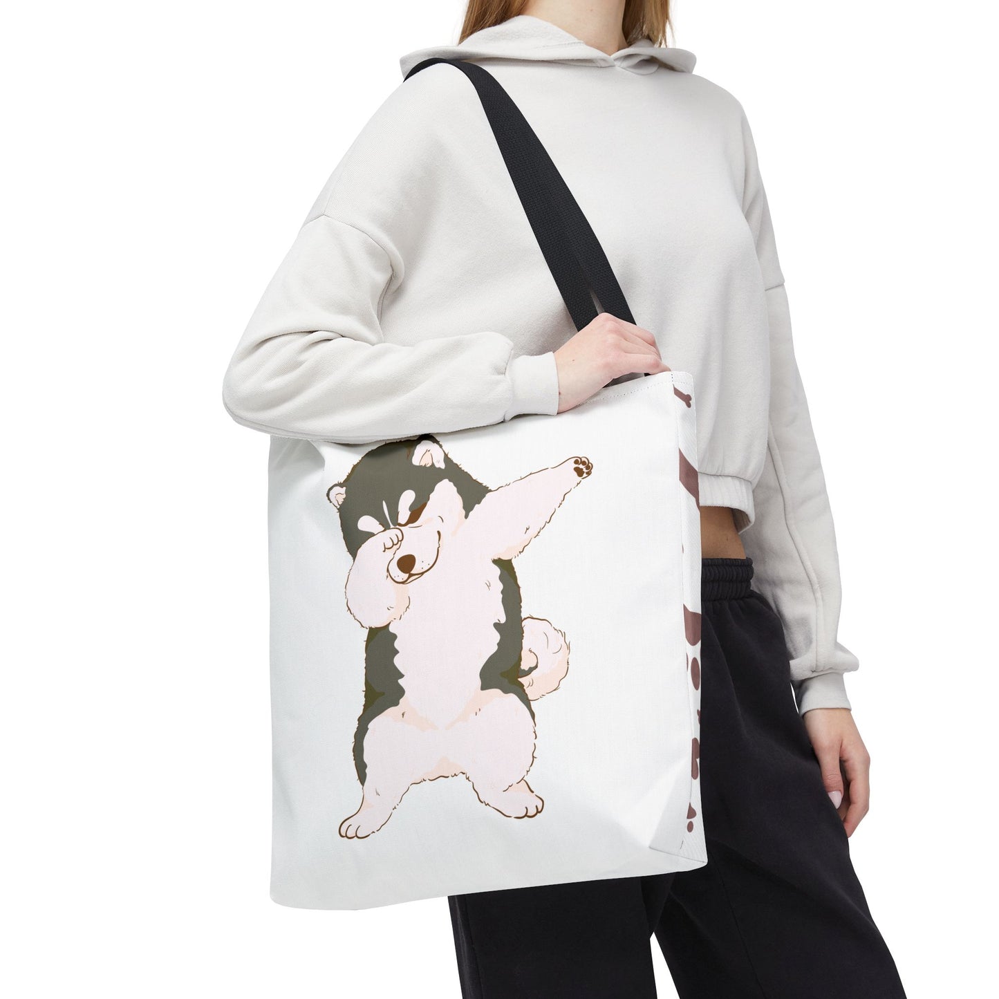 Cute Dog Tote Bag – Pet Lover Gift, Animal Print Canvas Shopping Bag, Eco-Friendly Carryall for Dog Owners & Everyday Use