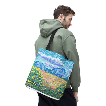 Nature-Inspired Tote Bag – Floral Canvas Shopper, Eco-Friendly Carryall, Unique Gift for Art Lovers, Birthdays & Mother’s Day