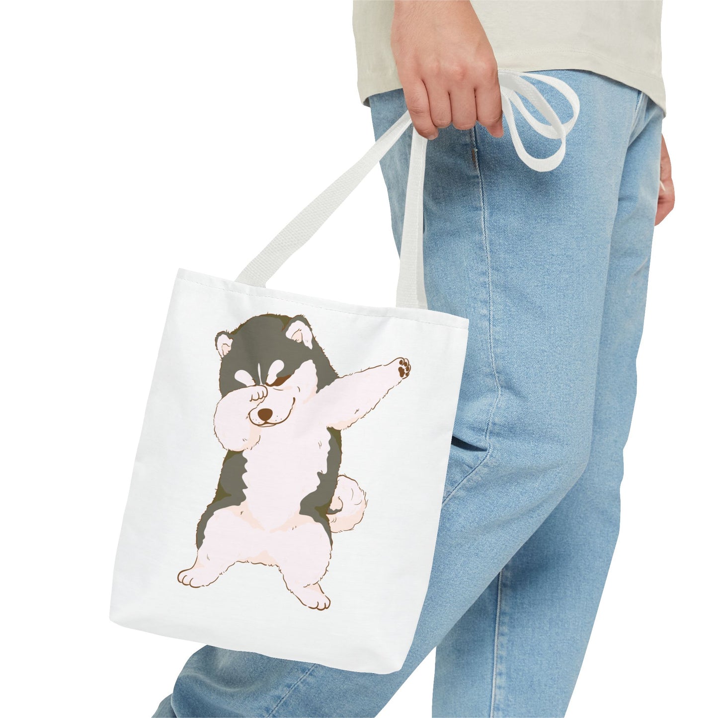 Cute Dog Tote Bag – Pet Lover Gift, Animal Print Canvas Shopping Bag, Eco-Friendly Carryall for Dog Owners & Everyday Use