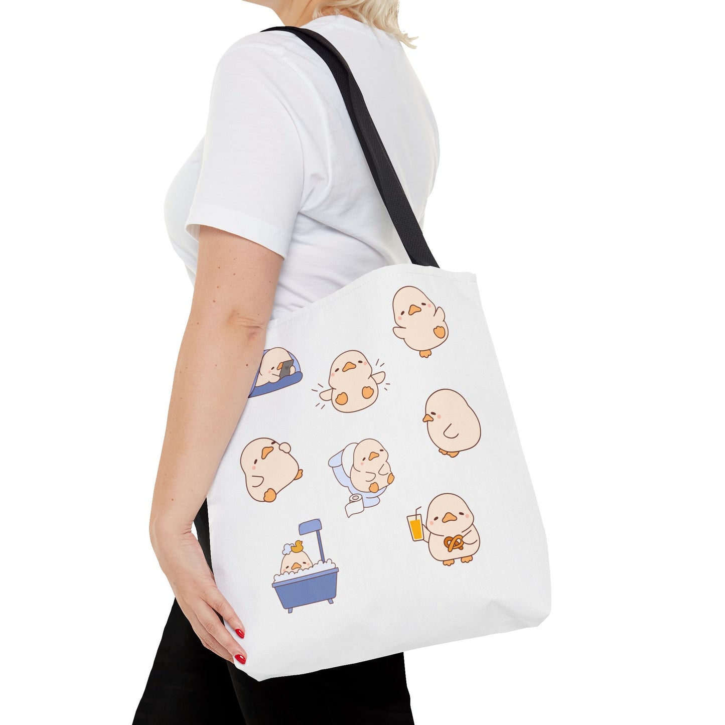 Cute Cartoon Chick Tote Bag – Eco-Friendly Animal Lover Gift