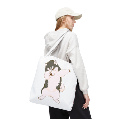 Cute Dog Tote Bag – Pet Lover Gift, Animal Print Canvas Shopping Bag, Eco-Friendly Carryall for Dog Owners & Everyday Use