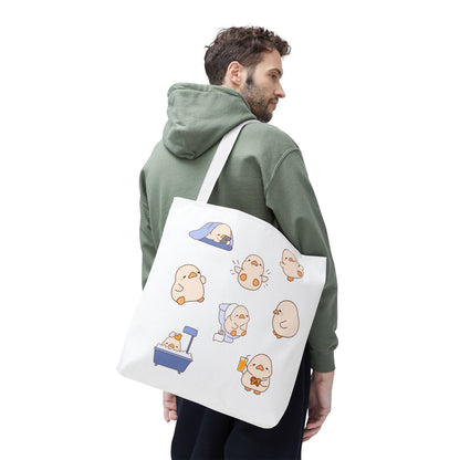 Cute Cartoon Chick Tote Bag – Eco-Friendly Animal Lover Gift