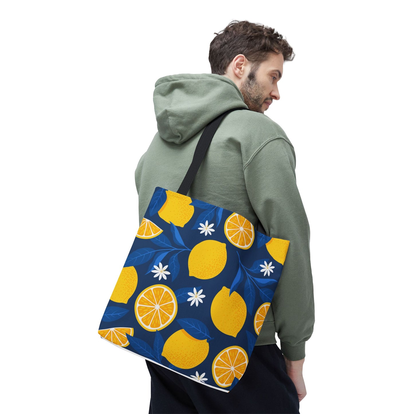 Lemon-Pattern Tote Bag – Eco-Friendly Summer Shopping Bag, Beach & Market Tote, Gift for Her