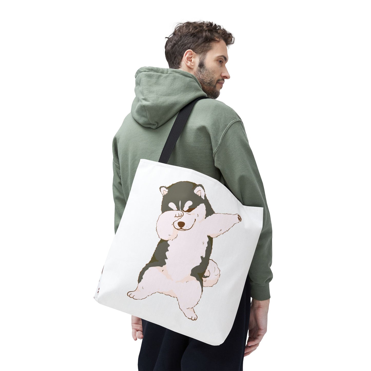 Cute Dog Tote Bag – Pet Lover Gift, Animal Print Canvas Shopping Bag, Eco-Friendly Carryall for Dog Owners & Everyday Use