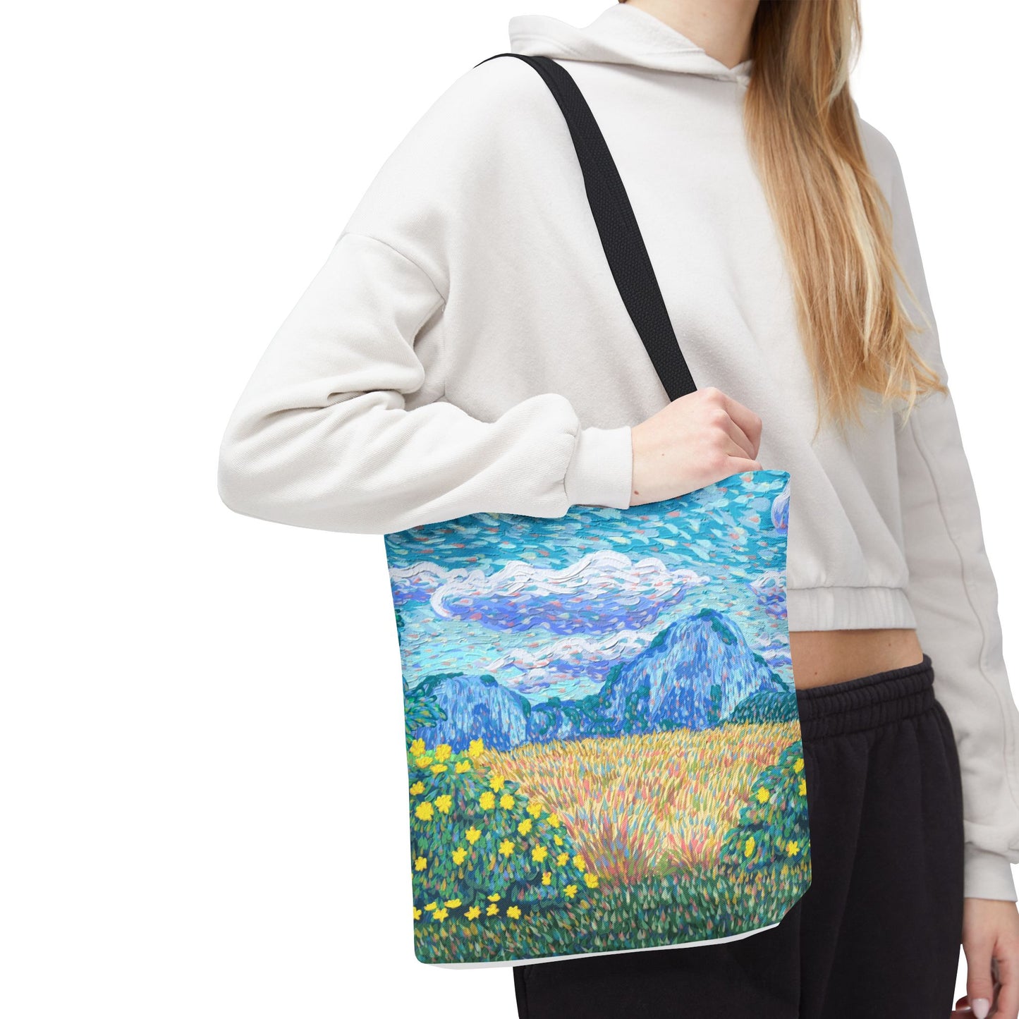 Nature-Inspired Tote Bag – Floral Canvas Shopper, Eco-Friendly Carryall, Unique Gift for Art Lovers, Birthdays & Mother’s Day