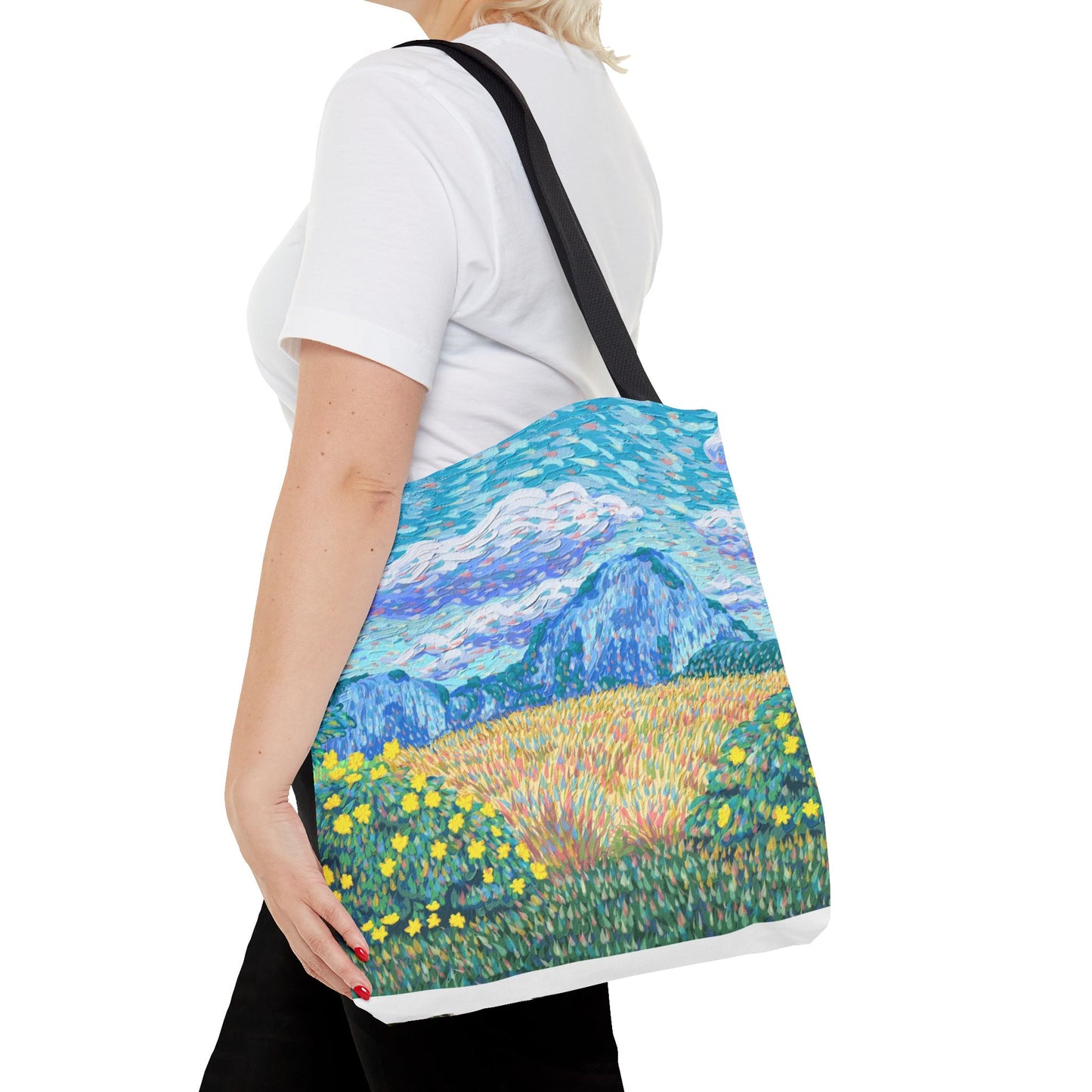 Nature-Inspired Tote Bag – Floral Canvas Shopper, Eco-Friendly Carryall, Unique Gift for Art Lovers, Birthdays & Mother’s Day