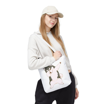 Cute Dog Tote Bag – Pet Lover Gift, Animal Print Canvas Shopping Bag, Eco-Friendly Carryall for Dog Owners & Everyday Use