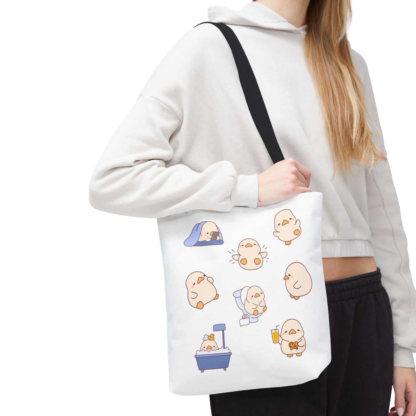 Cute Cartoon Chick Tote Bag – Eco-Friendly Animal Lover Gift