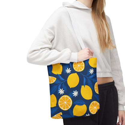 Lemon-Pattern Tote Bag – Eco-Friendly Summer Shopping Bag, Beach & Market Tote, Gift for Her