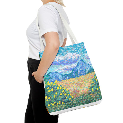 Nature-Inspired Tote Bag – Floral Canvas Shopper, Eco-Friendly Carryall, Unique Gift for Art Lovers, Birthdays & Mother’s Day