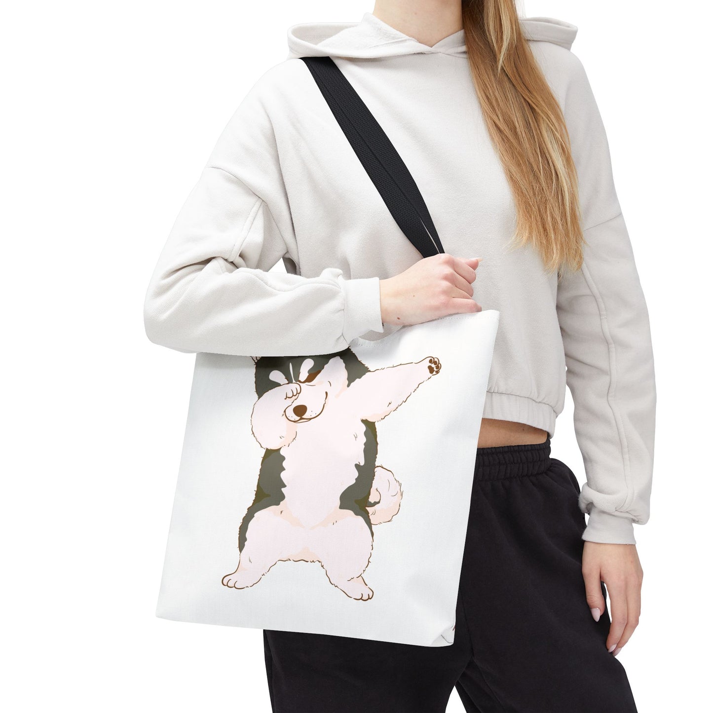 Cute Dog Tote Bag – Pet Lover Gift, Animal Print Canvas Shopping Bag, Eco-Friendly Carryall for Dog Owners & Everyday Use