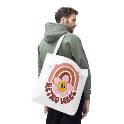 Retro Vibes Tote Bag – Boho Floral Summer Accessory