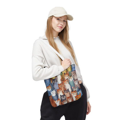 Cat Lovers Tote Bag – All-Over Print with Cute Cat Art, Unique Pet Lover Gift, Stylish Eco-Friendly Shopping Bag