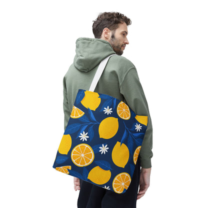 Lemon-Pattern Tote Bag – Eco-Friendly Summer Shopping Bag, Beach & Market Tote, Gift for Her