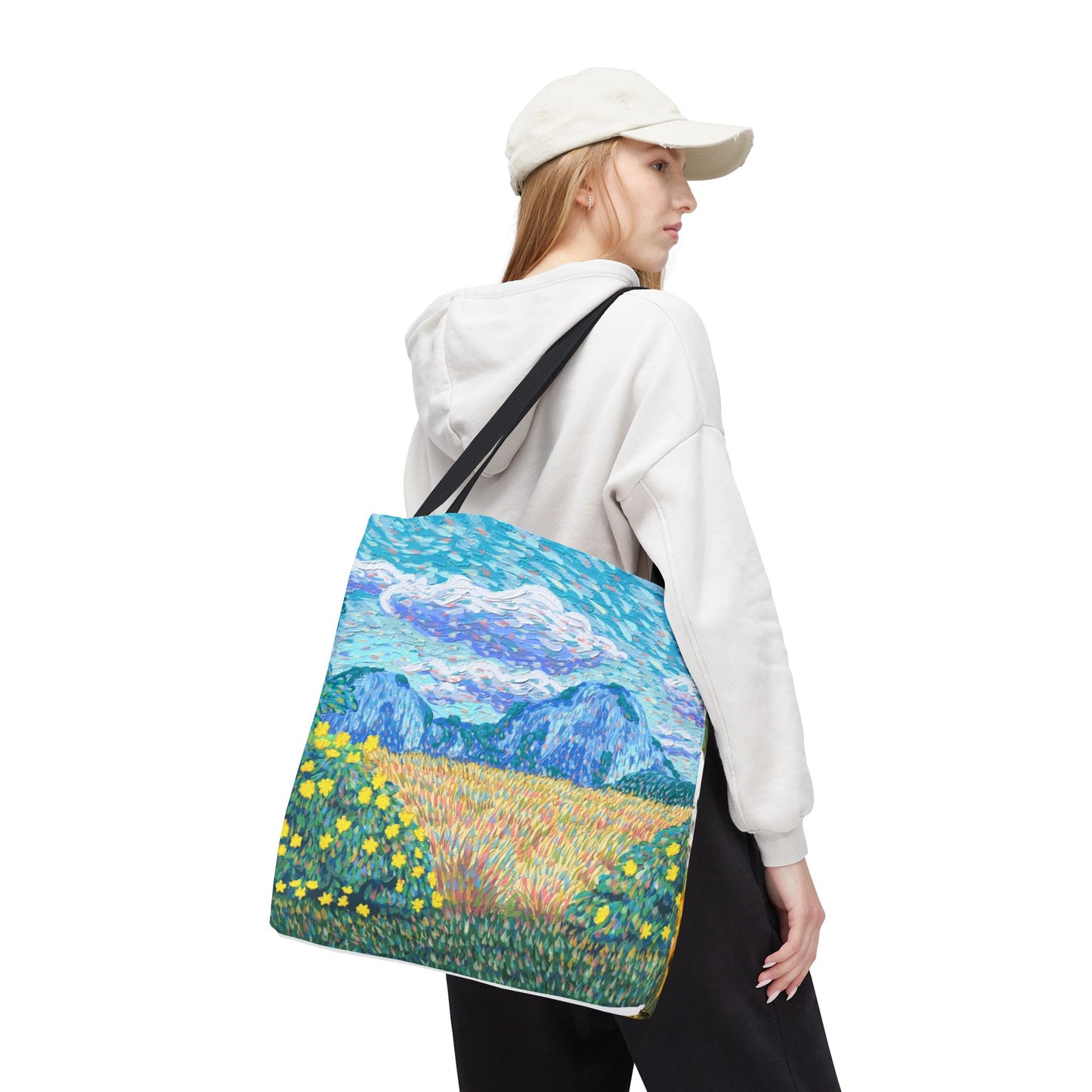 Nature-Inspired Tote Bag – Floral Canvas Shopper, Eco-Friendly Carryall, Unique Gift for Art Lovers, Birthdays & Mother’s Day