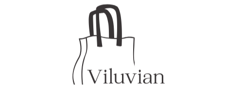 Logo of Viluvian with a stylized bag design on a white background