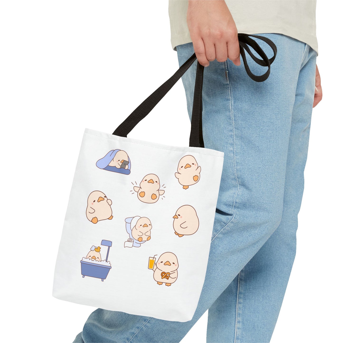 Cute Cartoon Chick Tote Bag – Eco-Friendly Animal Lover Gift