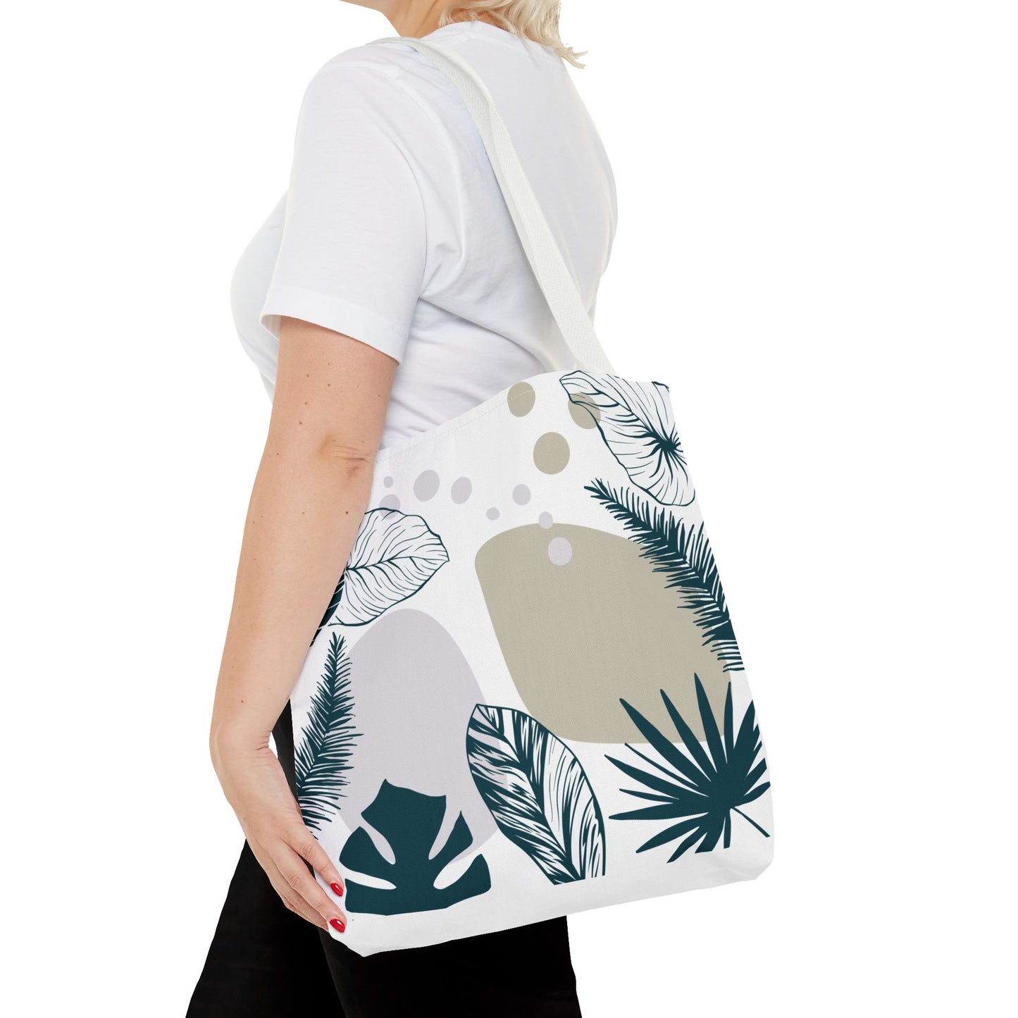Chic Botanical Tote Bag – Floral Eco-Friendly Everyday Carryall