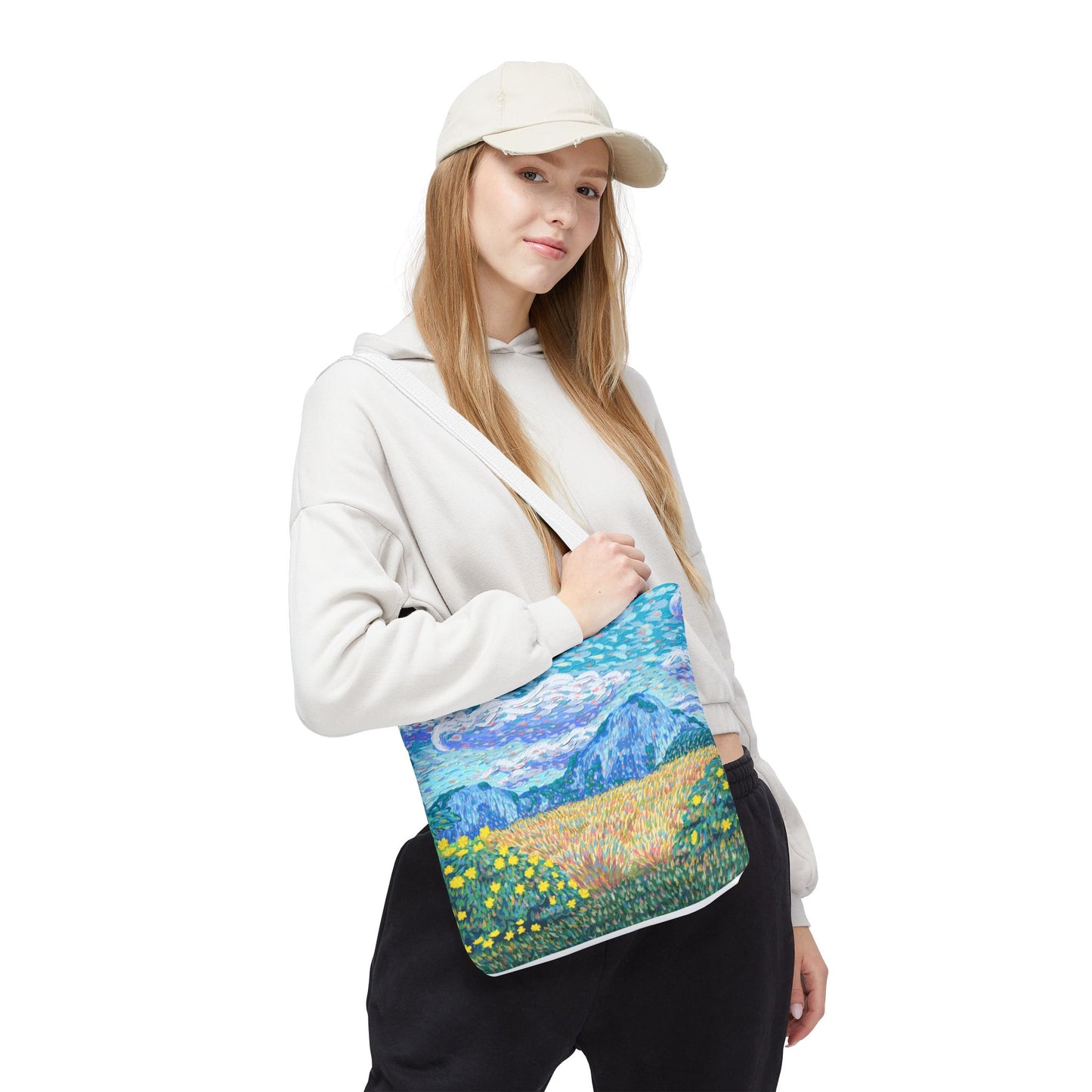 Nature-Inspired Tote Bag – Floral Canvas Shopper, Eco-Friendly Carryall, Unique Gift for Art Lovers, Birthdays & Mother’s Day