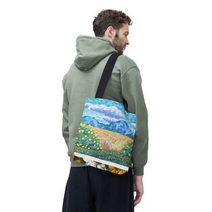 Nature-Inspired Tote Bag – Floral Canvas Shopper, Eco-Friendly Carryall, Unique Gift for Art Lovers, Birthdays & Mother’s Day