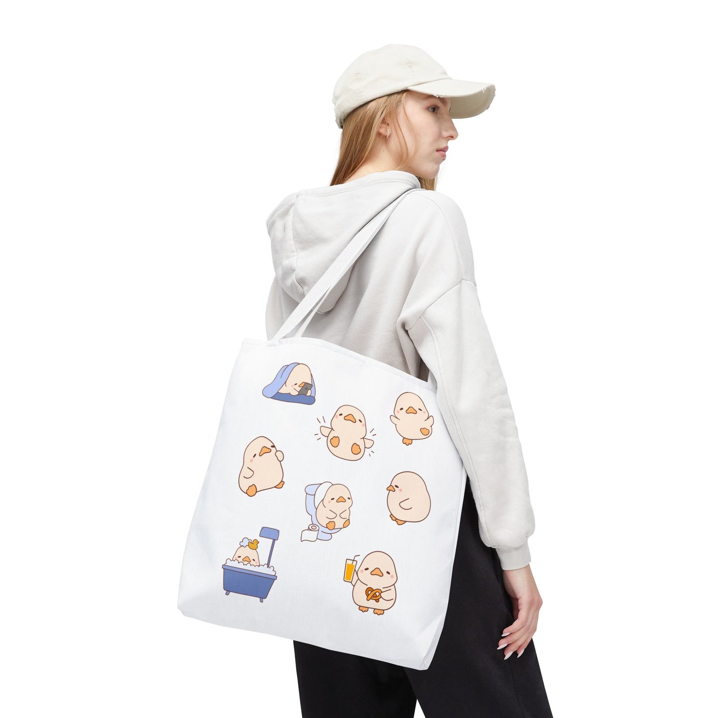 Cute Cartoon Chick Tote Bag – Eco-Friendly Animal Lover Gift