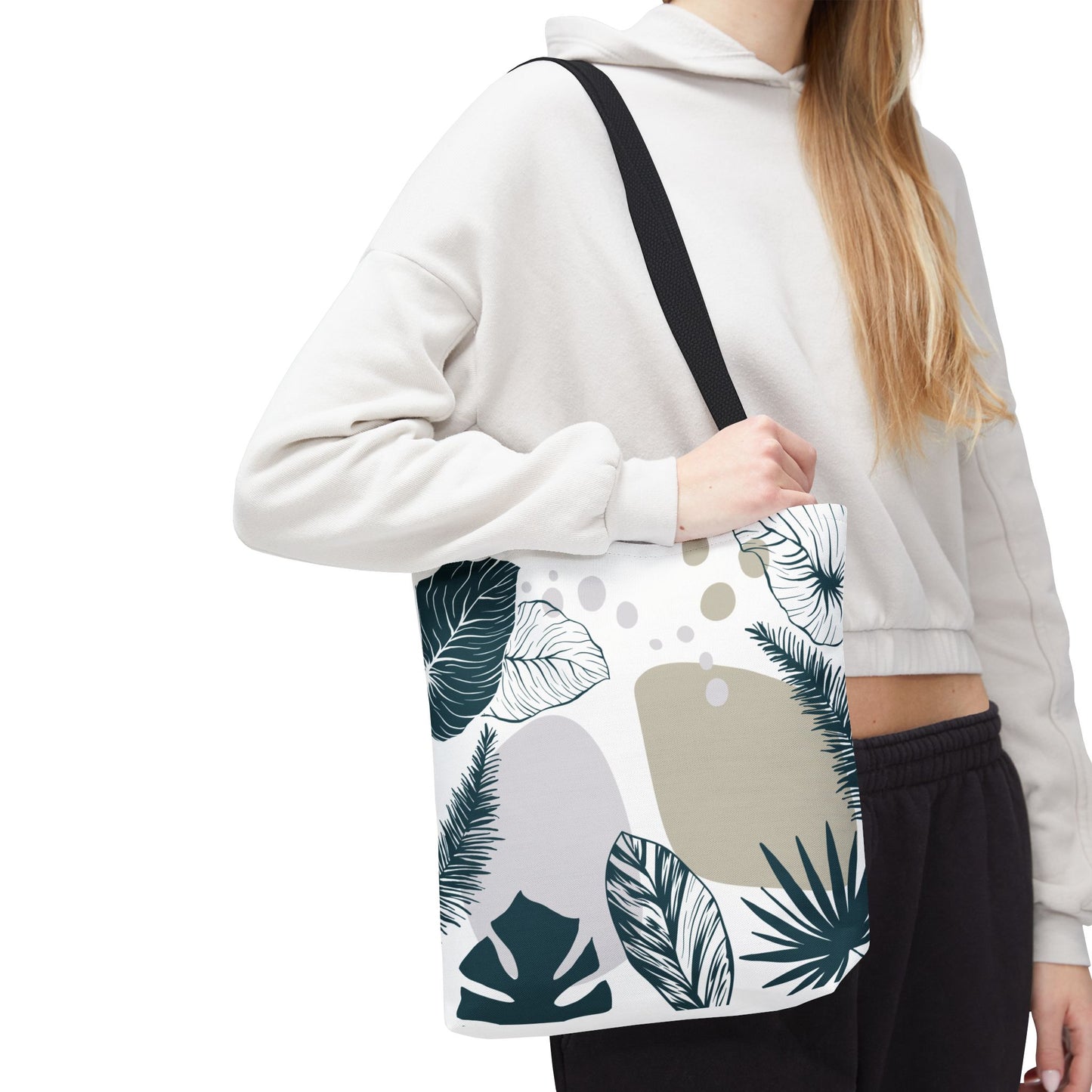 Chic Botanical Tote Bag – Floral Eco-Friendly Everyday Carryall