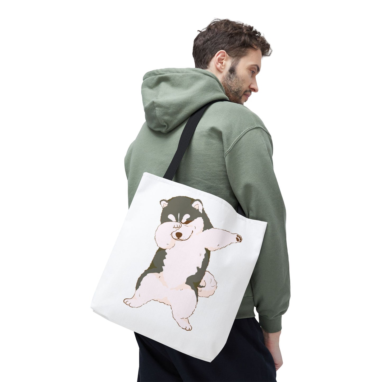 Cute Dog Tote Bag – Pet Lover Gift, Animal Print Canvas Shopping Bag, Eco-Friendly Carryall for Dog Owners & Everyday Use
