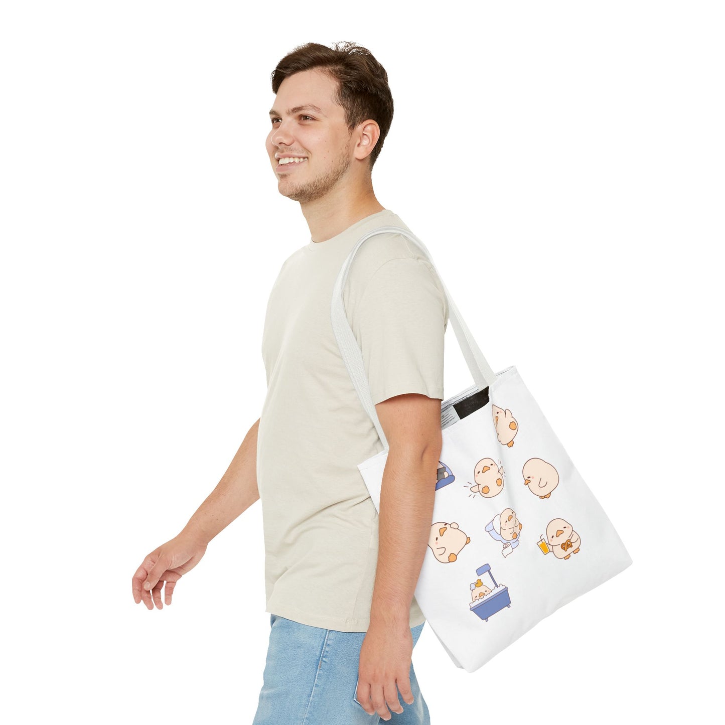 Cute Cartoon Chick Tote Bag – Eco-Friendly Animal Lover Gift