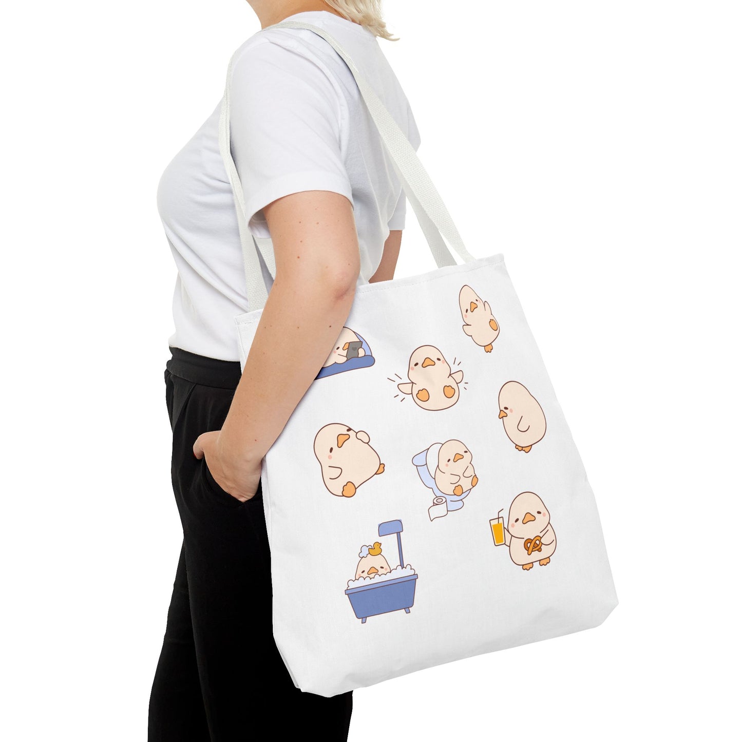 Cute Cartoon Chick Tote Bag – Eco-Friendly Animal Lover Gift