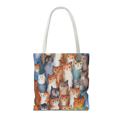 Cat Lovers Tote Bag – All-Over Print with Cute Cat Art, Unique Pet Lover Gift, Stylish Eco-Friendly Shopping Bag