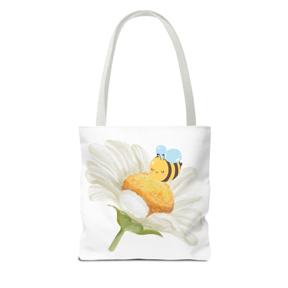 Floral Tote Bag with Bees – Eco-Friendly Reusable Grocery Gift