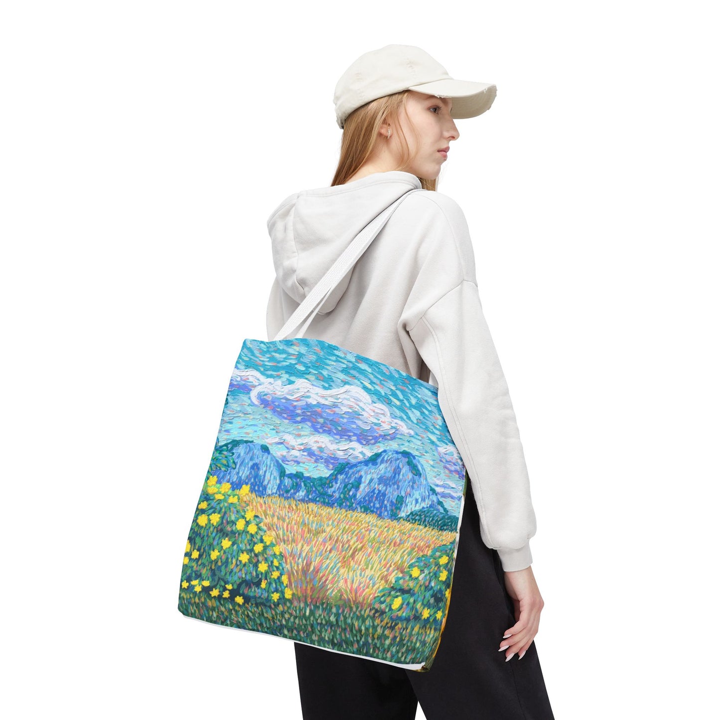 Nature-Inspired Tote Bag – Floral Canvas Shopper, Eco-Friendly Carryall, Unique Gift for Art Lovers, Birthdays & Mother’s Day