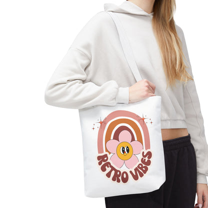 Retro Vibes Tote Bag – Boho Floral Summer Accessory