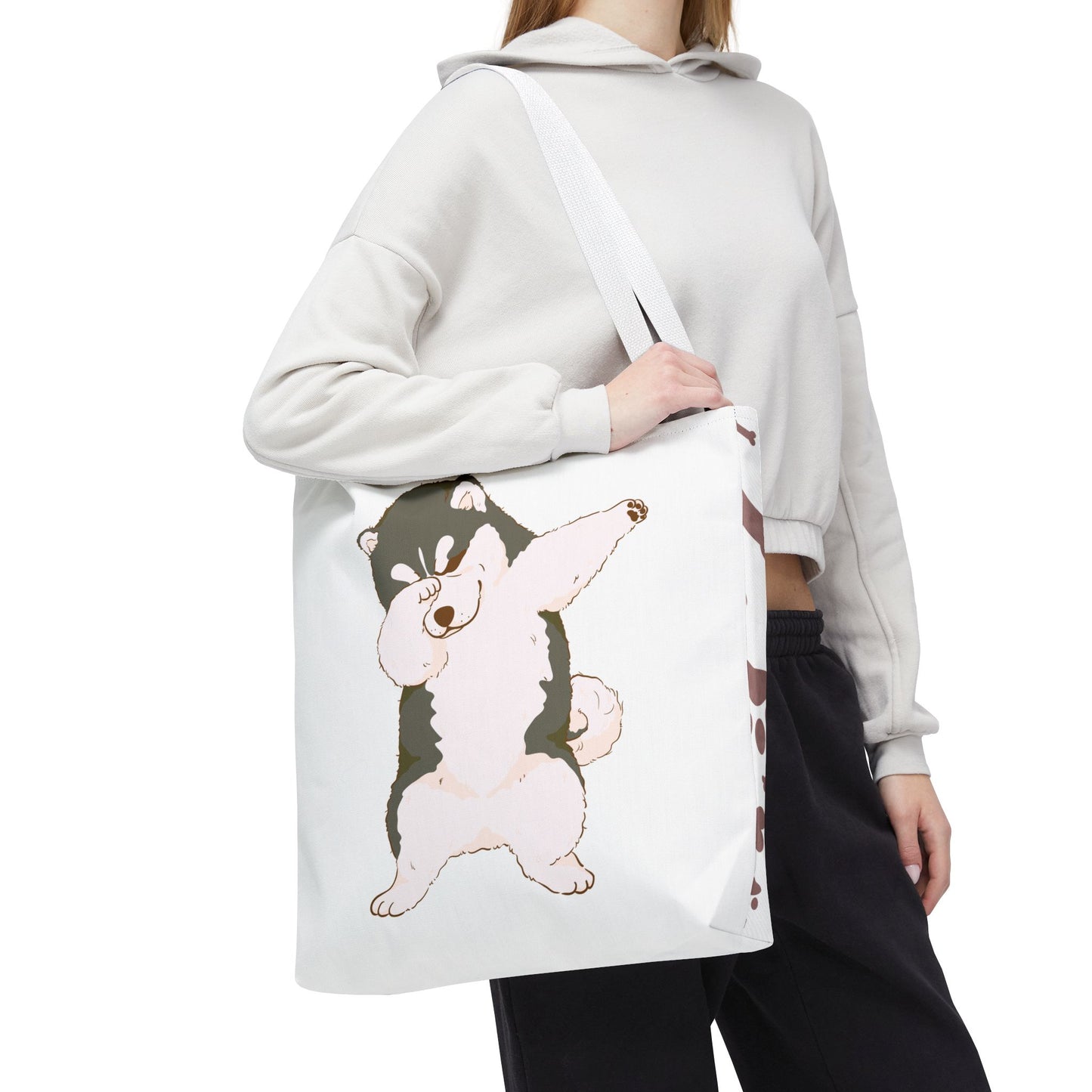 Cute Dog Tote Bag – Pet Lover Gift, Animal Print Canvas Shopping Bag, Eco-Friendly Carryall for Dog Owners & Everyday Use