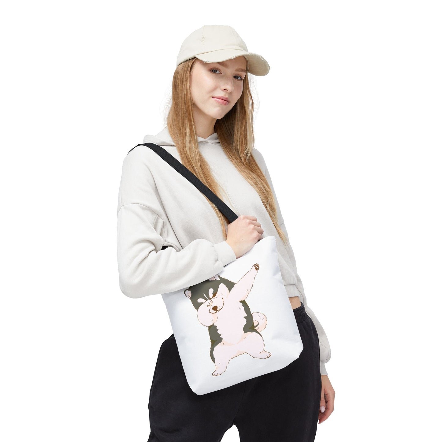 Cute Dog Tote Bag – Pet Lover Gift, Animal Print Canvas Shopping Bag, Eco-Friendly Carryall for Dog Owners & Everyday Use