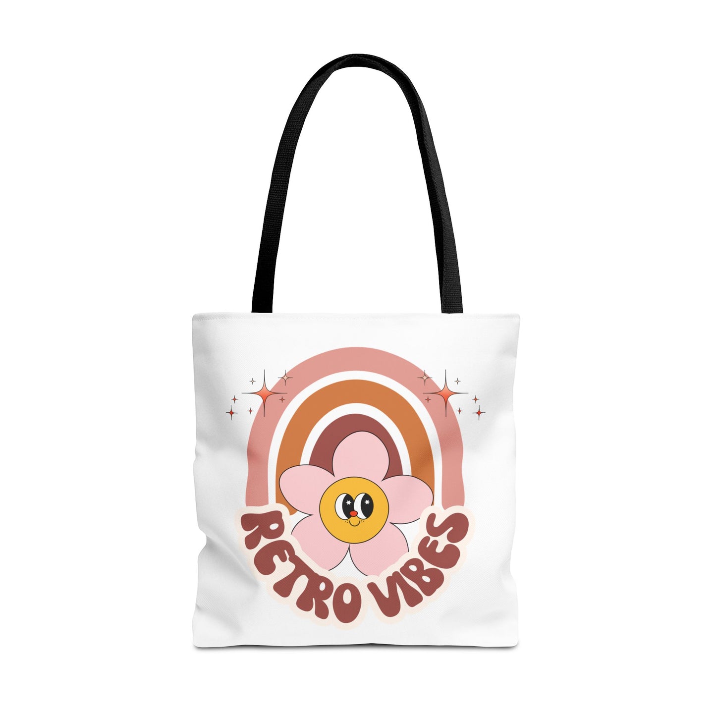 Retro Vibes Tote Bag – Boho Floral Summer Accessory