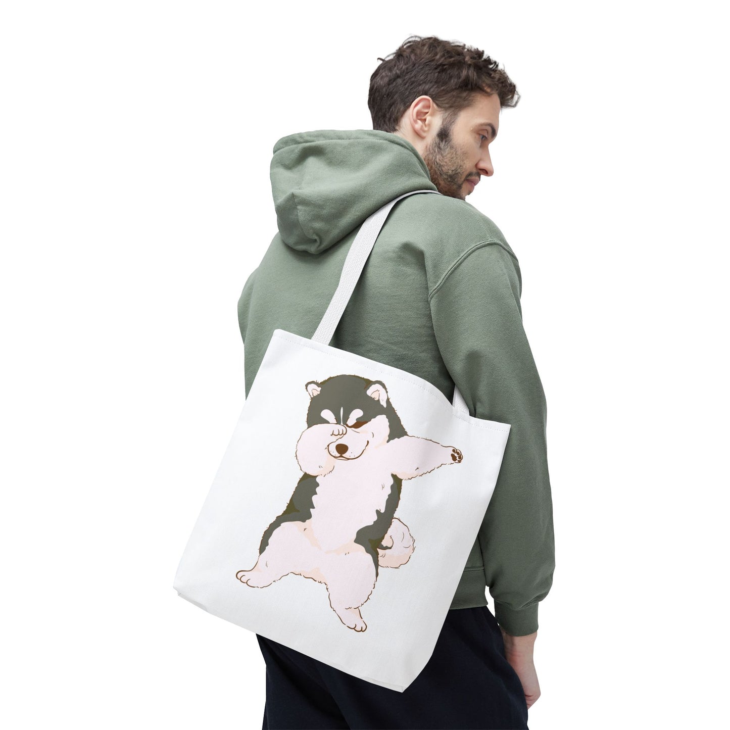 Cute Dog Tote Bag – Pet Lover Gift, Animal Print Canvas Shopping Bag, Eco-Friendly Carryall for Dog Owners & Everyday Use