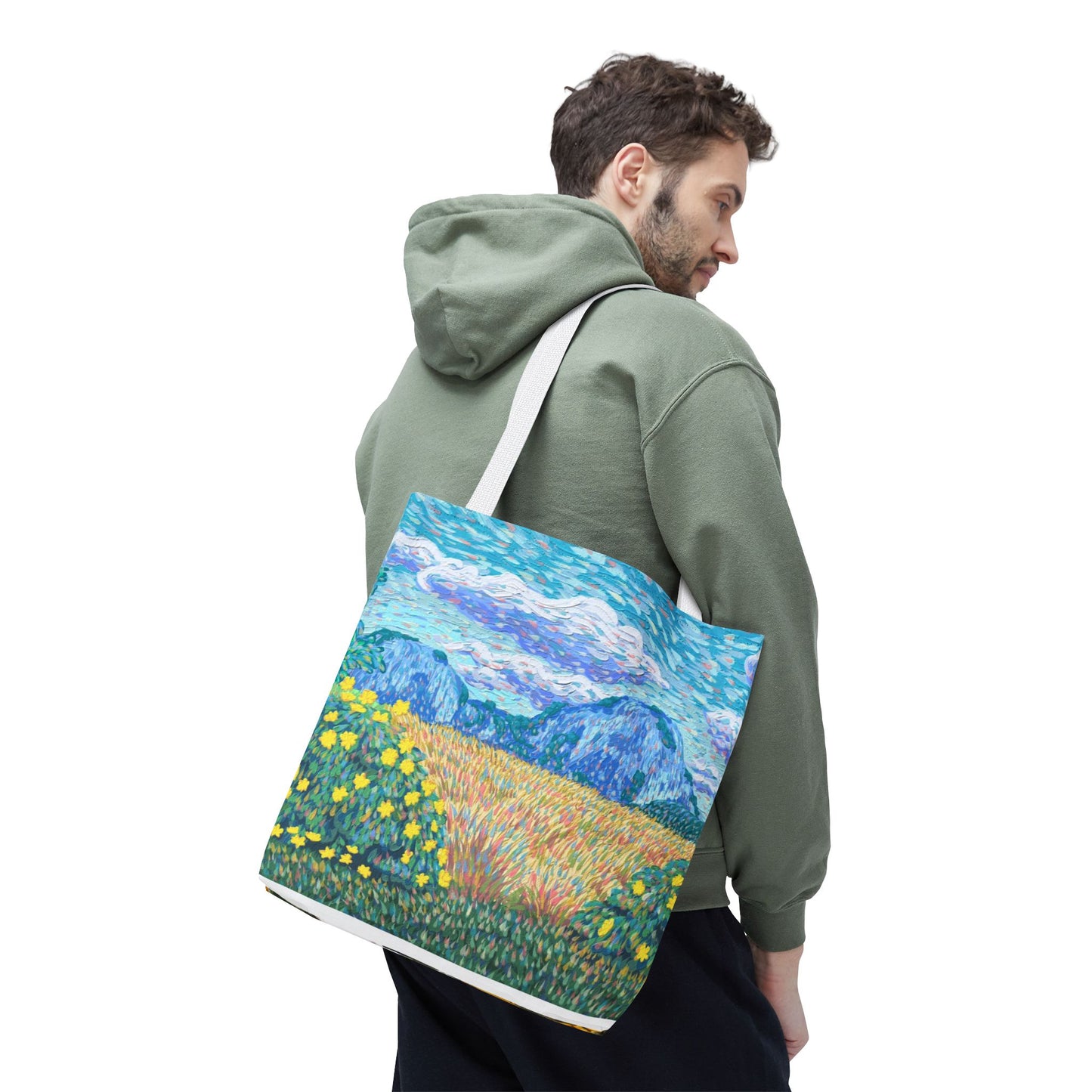 Nature-Inspired Tote Bag – Floral Canvas Shopper, Eco-Friendly Carryall, Unique Gift for Art Lovers, Birthdays & Mother’s Day
