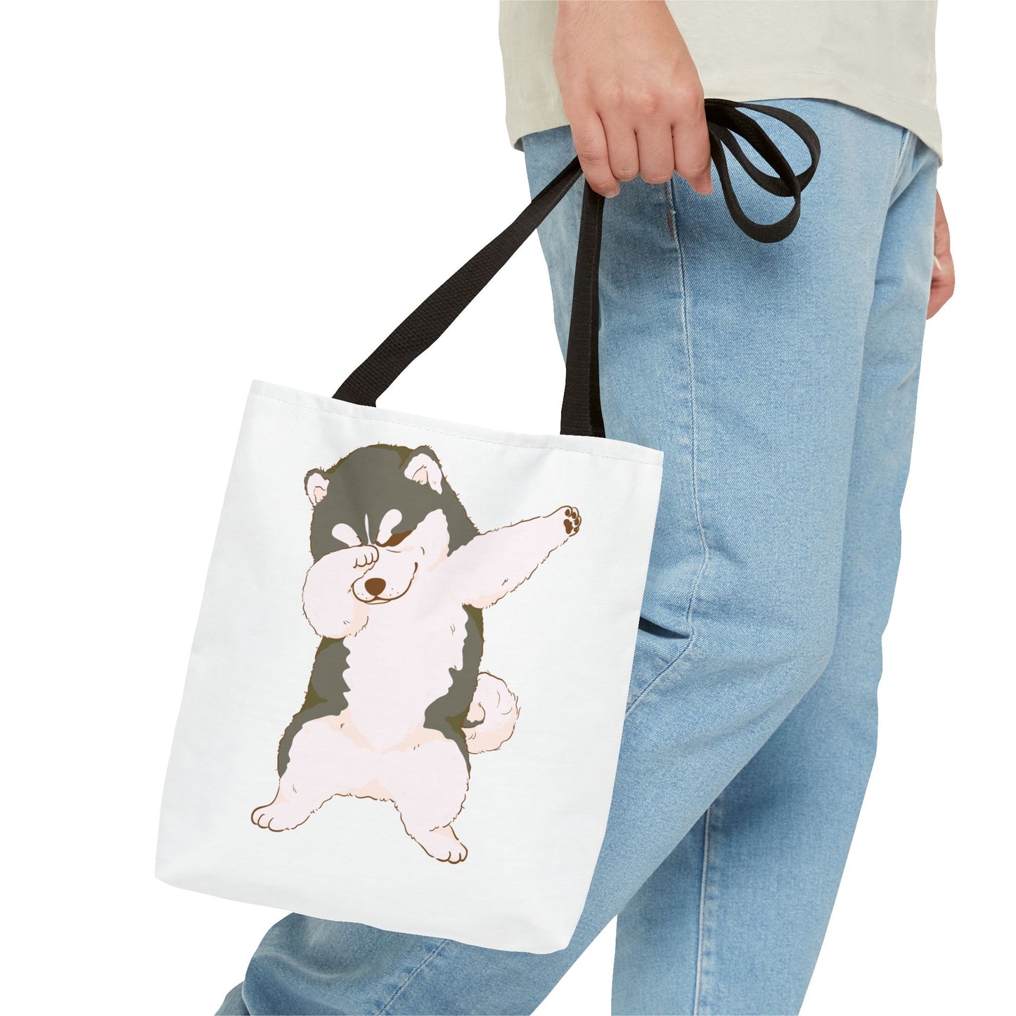 Cute Dog Tote Bag – Pet Lover Gift, Animal Print Canvas Shopping Bag, Eco-Friendly Carryall for Dog Owners & Everyday Use