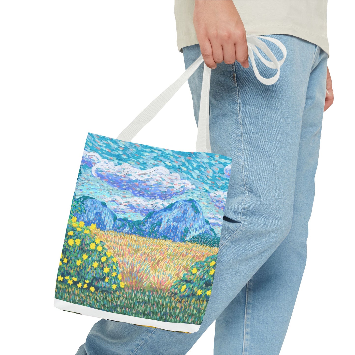 Nature-Inspired Tote Bag – Floral Canvas Shopper, Eco-Friendly Carryall, Unique Gift for Art Lovers, Birthdays & Mother’s Day
